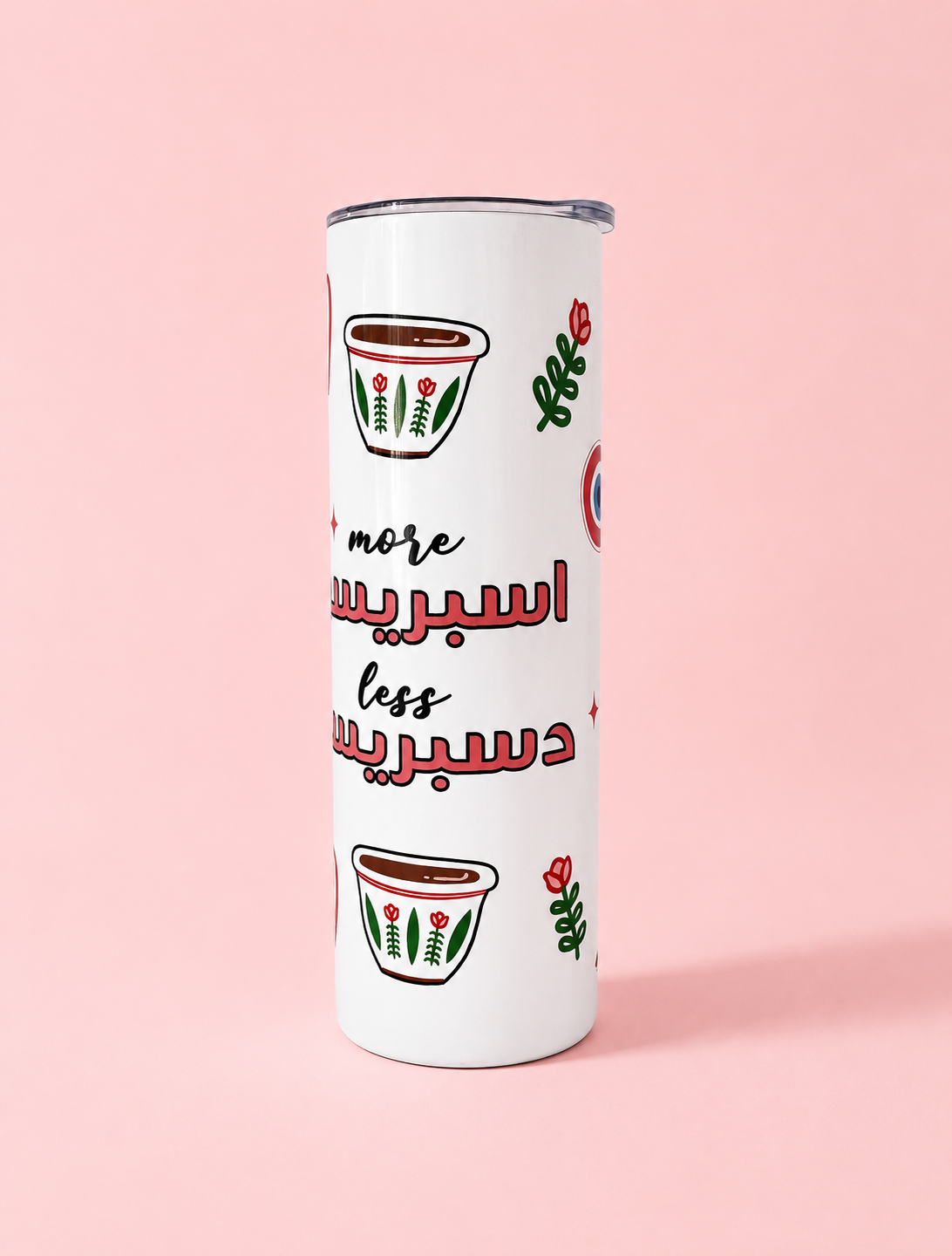 “More espresso, less depresso” Tumbler