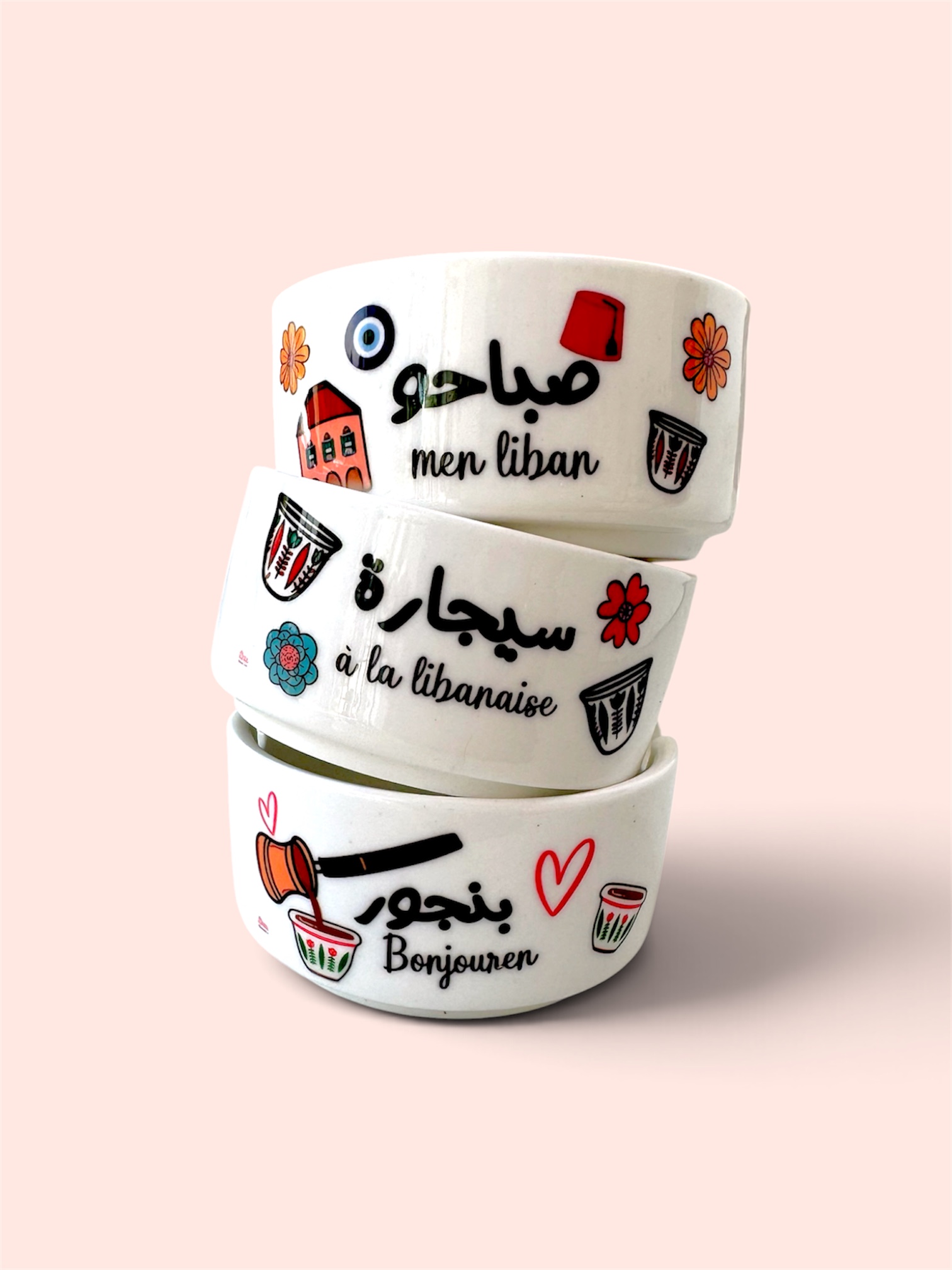 “Bonjour.. bonjouren” ceramic ashtray