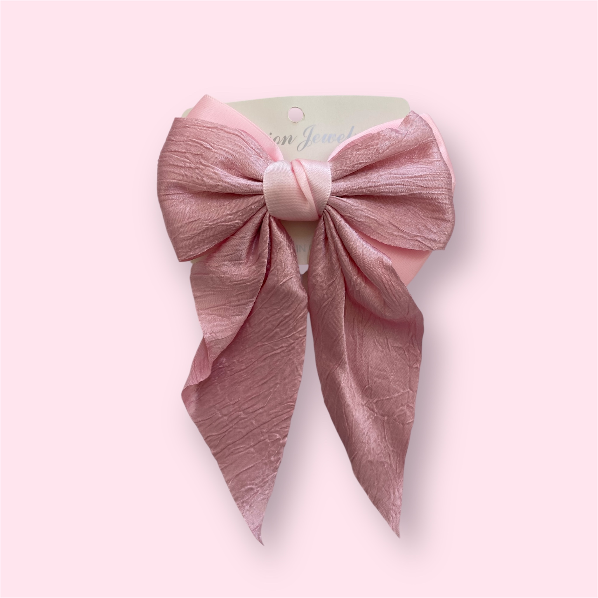 Pink Bow Hair Clips