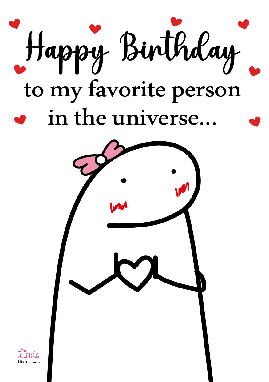 "H.B To My Favorite Person" Card