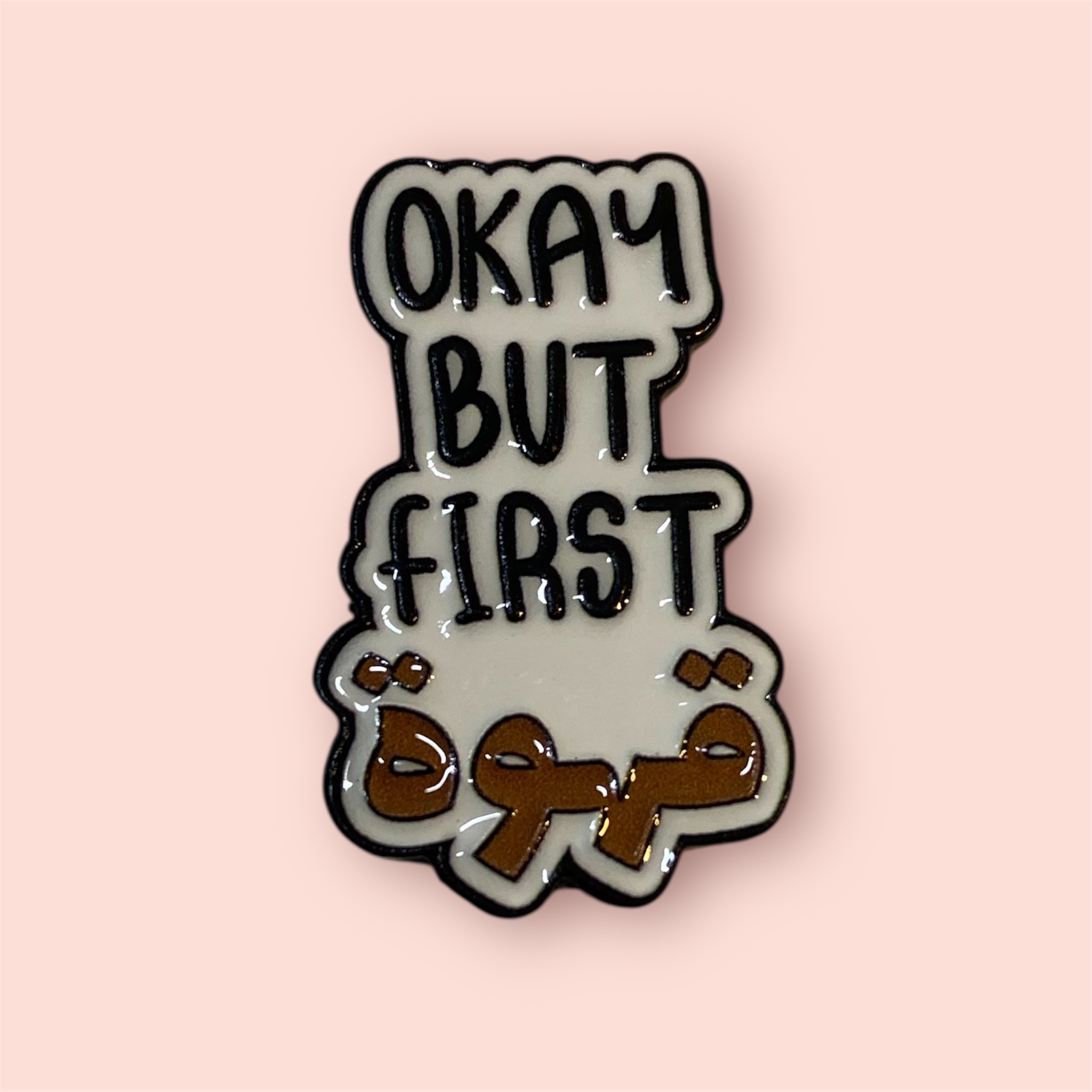 "Coffee First" Phone Metal Sticker