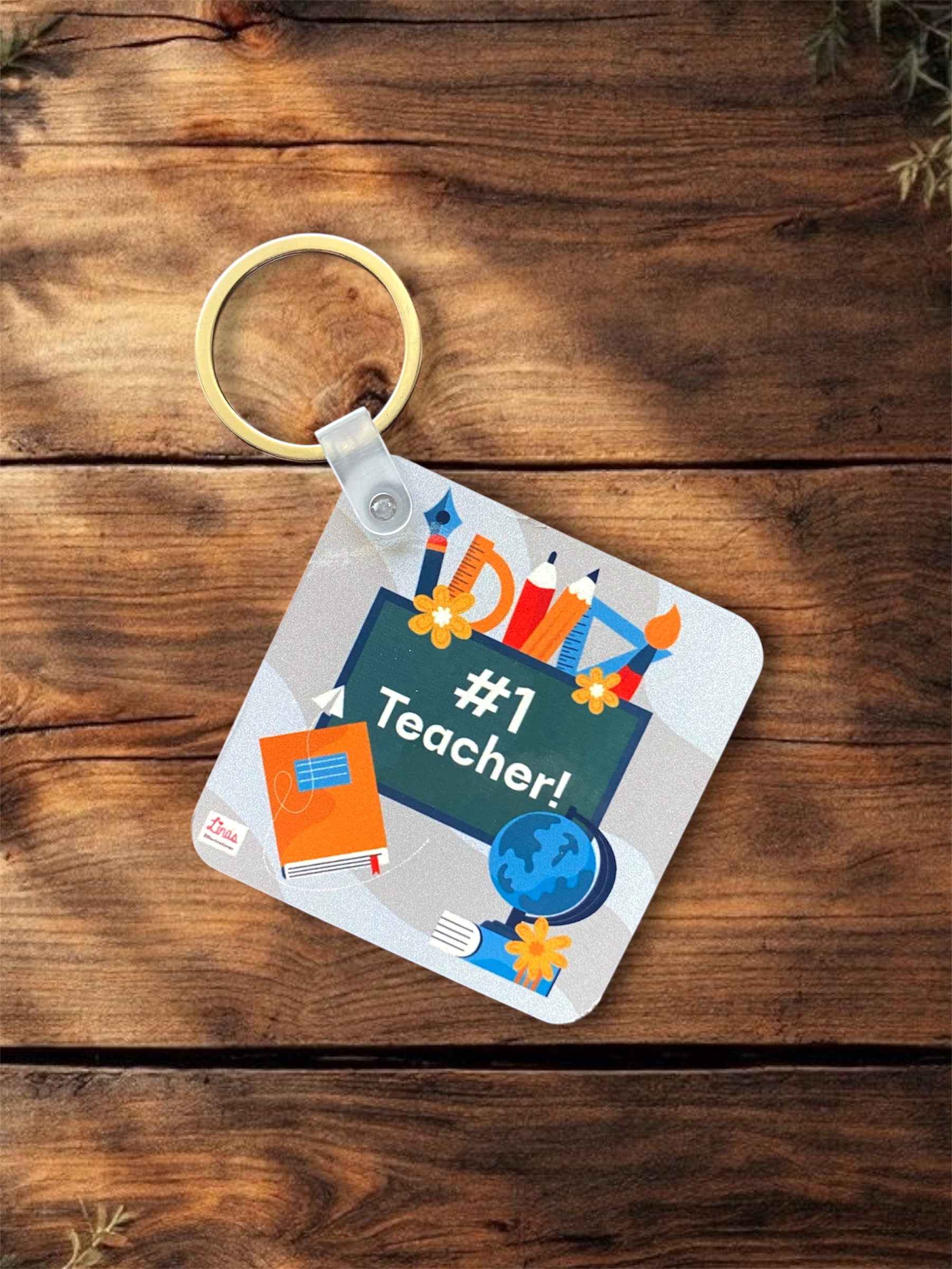 "#1 Teacher" Keychain