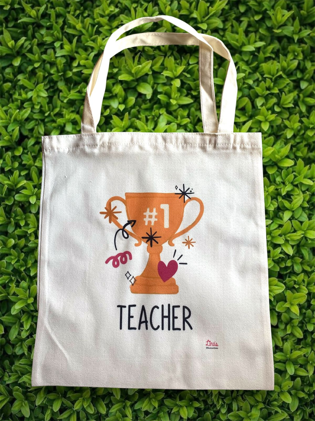 #1 Teacher Tote Bag