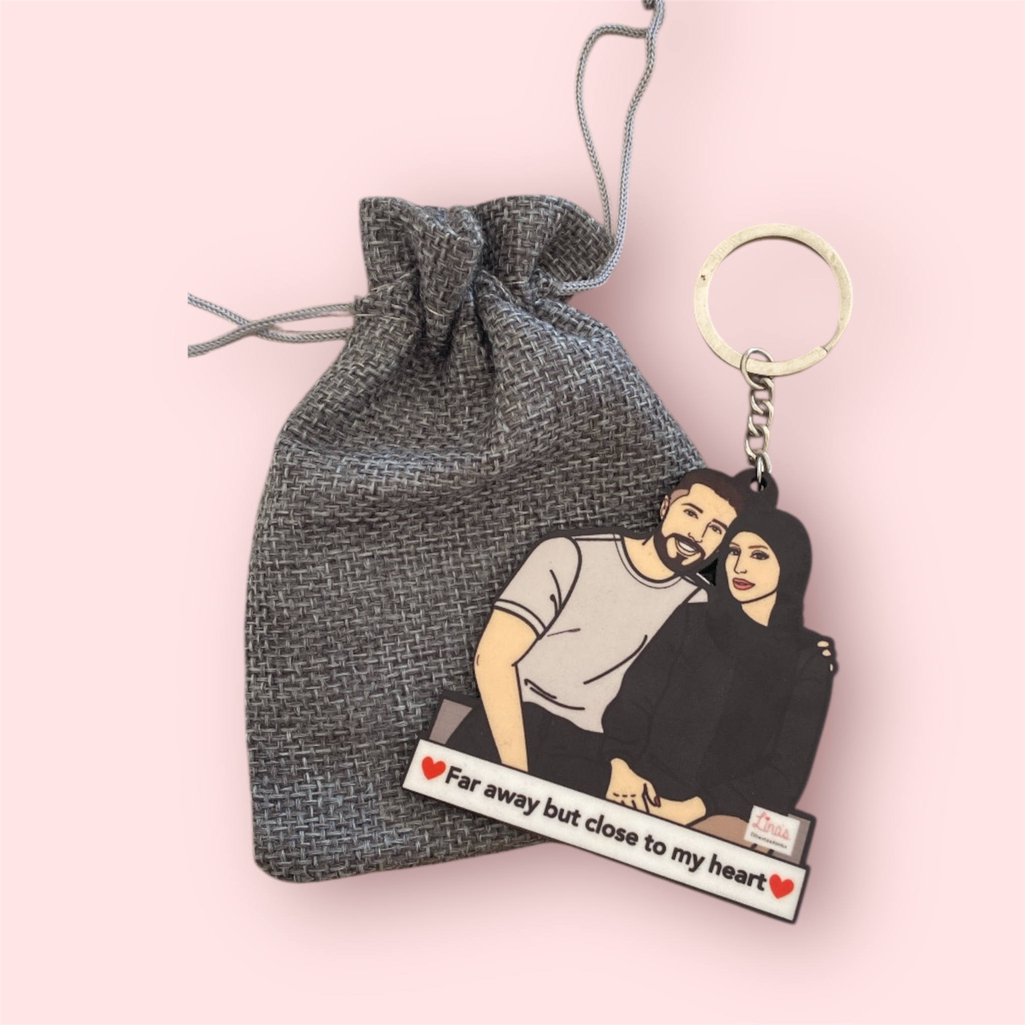 "Mother & Son" Personalized 2D Keychain