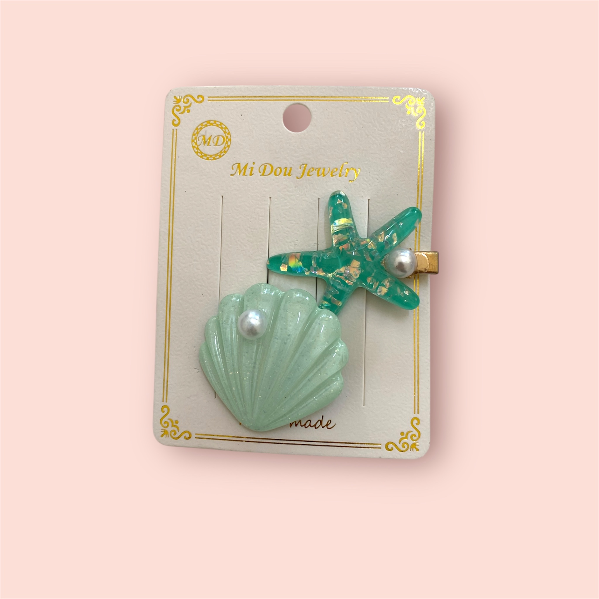 Star Seashell Hairclips